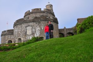 Stephanie & Chuck Outside St. Mawes Castle