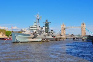 HMS Belfast Exhibition on the Thames River