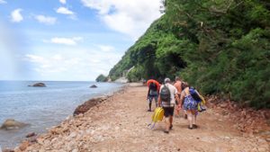 Rocky Beach At The Champagne reef