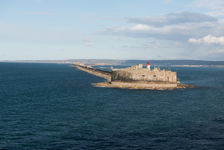 Leaving Cherbourg Harbor