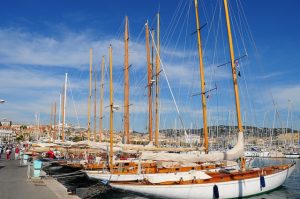 Beautiful Sailboats in the Cannes Harbor