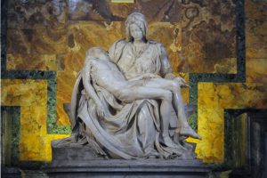 Michaelangelo's Pieta Inside St. Peter's