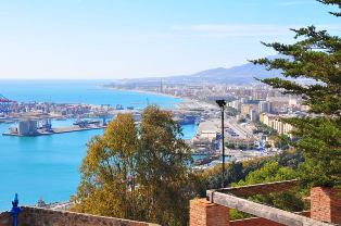 View of the Coastline of Malaga
