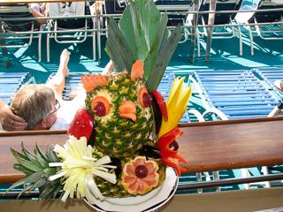SeaDays Fruit Art - Celebrating Crossing Halfway Point