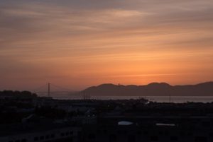 Setting Sun in San Francisco