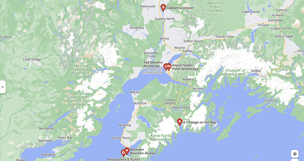 Alaska 2023 Trip Map – July 20, 2023