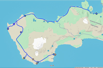 Making Google Map and Driving Routes For Each Day – Days 1 to 5